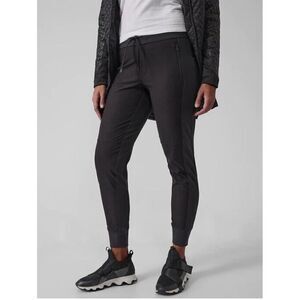 ATHLETA Headlands Hybrid Trek Jogger Pants Sz 2 Tall in‎ Black Pantalon